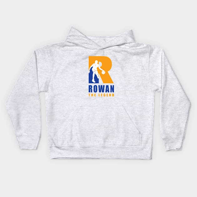 Rowan Custom Player Basketball Your Name The Legend T-Shirt Kids Hoodie by Baseball Your Name